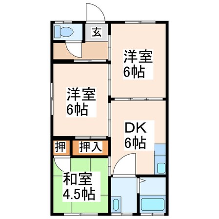 古城ハイツの物件間取画像